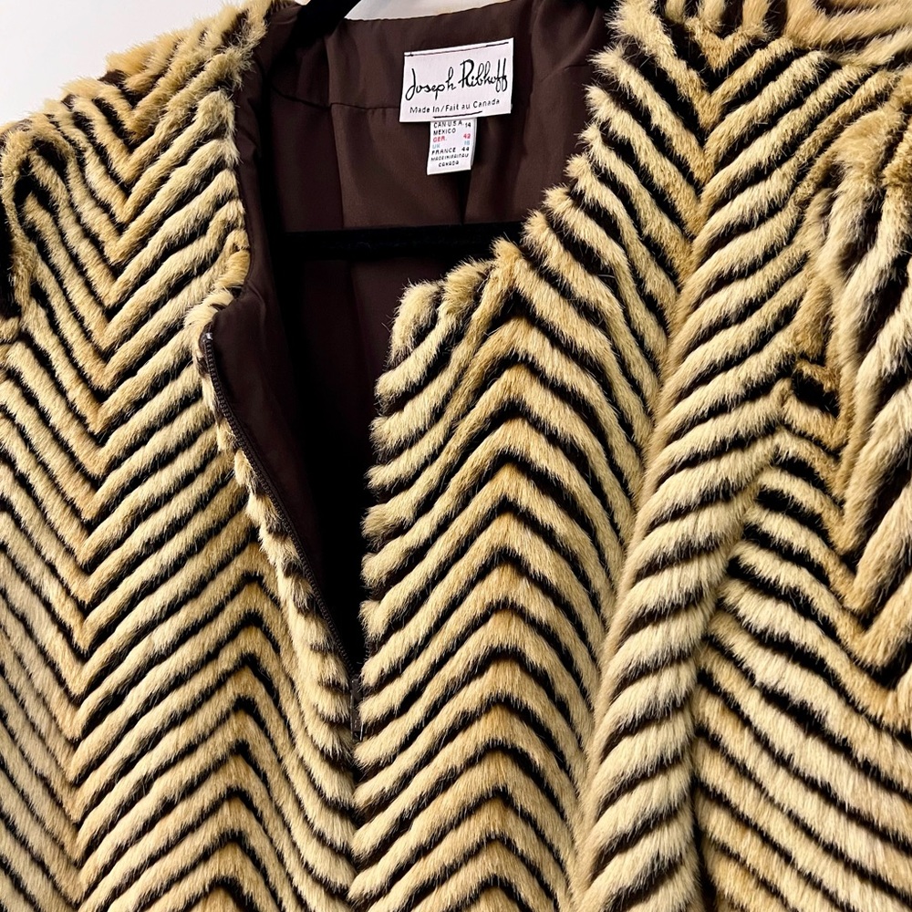 Joseph Ribcoff Faux Fur Jacket